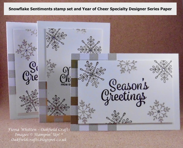 Snowflake Sentiments and Year of Cheer - Card & A Cuppa cards