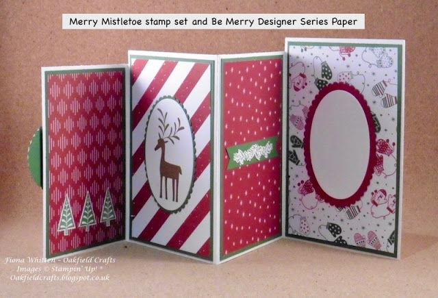 Merry Mistletoe, Be Merry, Christmas, Fun Fold, Stampin Up, Global Stampers