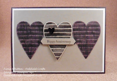 Anniversary, valentines, hearts, oakfield crafts, Stampin' Up!