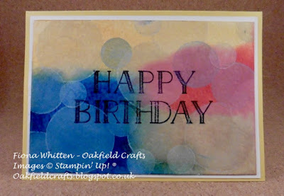 Brusho Crystal Colours, Bokeh Technique, Oakfield Crafts, Stampin' Up! UK