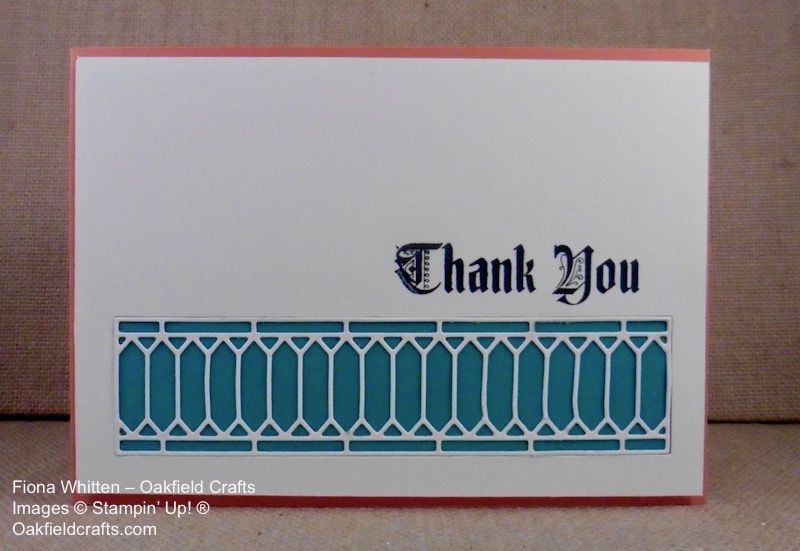 Painted Glass Bundle, Stampin' Up!, Thank You, Oakfield Crafts