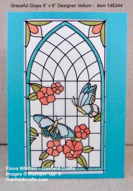Graceful Glass Designer Vellum arched window card