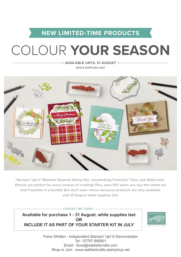 Colour Your Season available now if you join my team in July