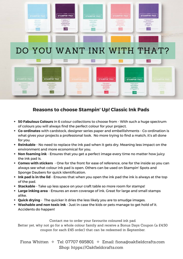 Reasons to choose Stampin' Classic Ink Pads