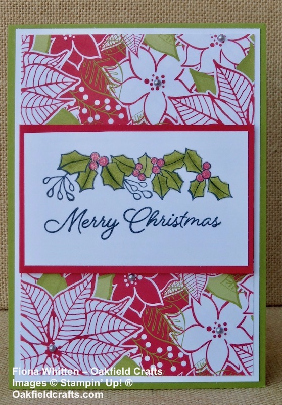 Last Christmas card using the Blended Season stamp set