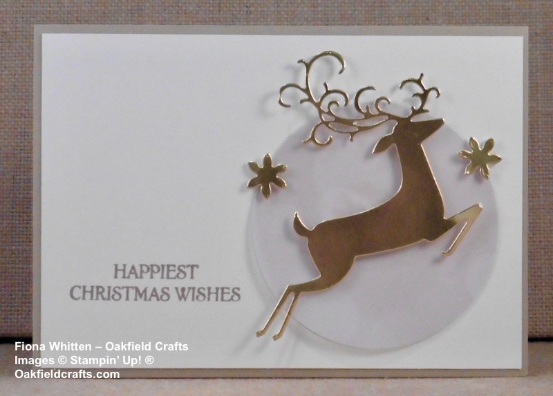 Dashing Deer for CC&S Challege 289 - Fiona Whitten, Oakfield Crafts