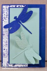 Embossing with dies - Detailed Dragonflies