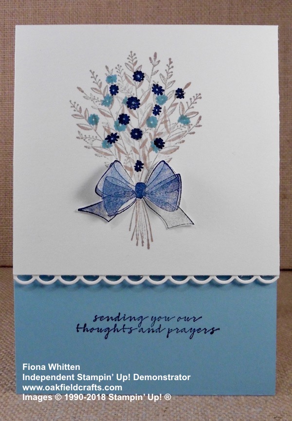 Scallop edge card made using the Wishing You Well stamp set and the Petals & More Thinlits.