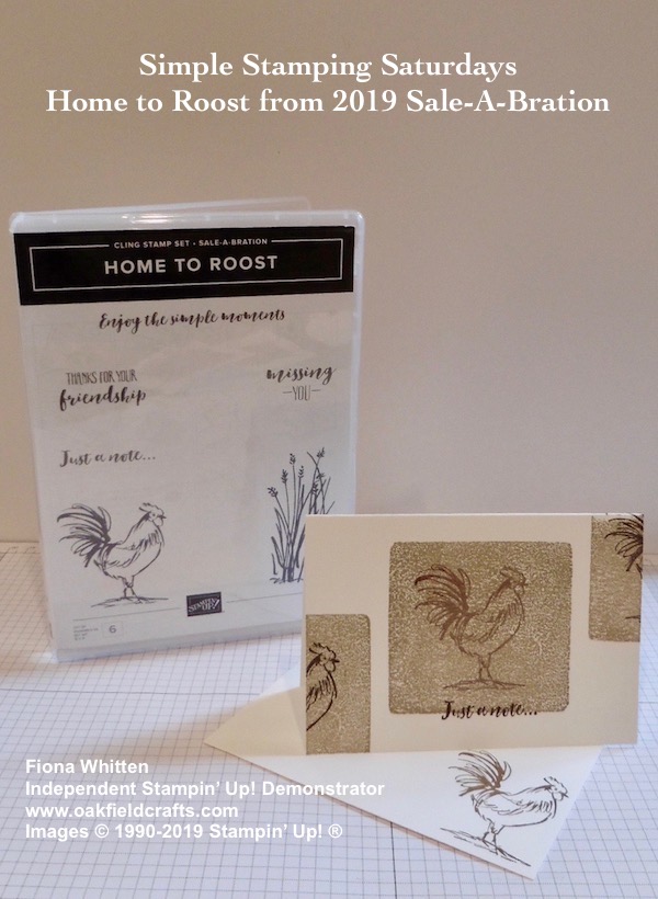 Simple Stamping Saturdays No.3 - Home to Roost from 2019 Sale-A-Bration
