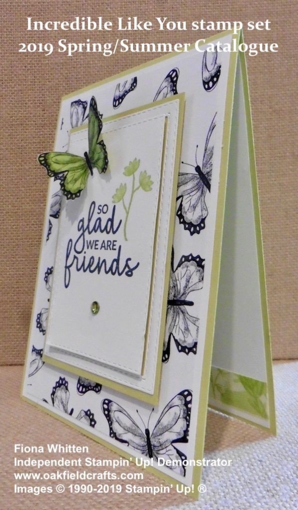 Incredible Like You card - stepped up simple stamping for the avid crafter