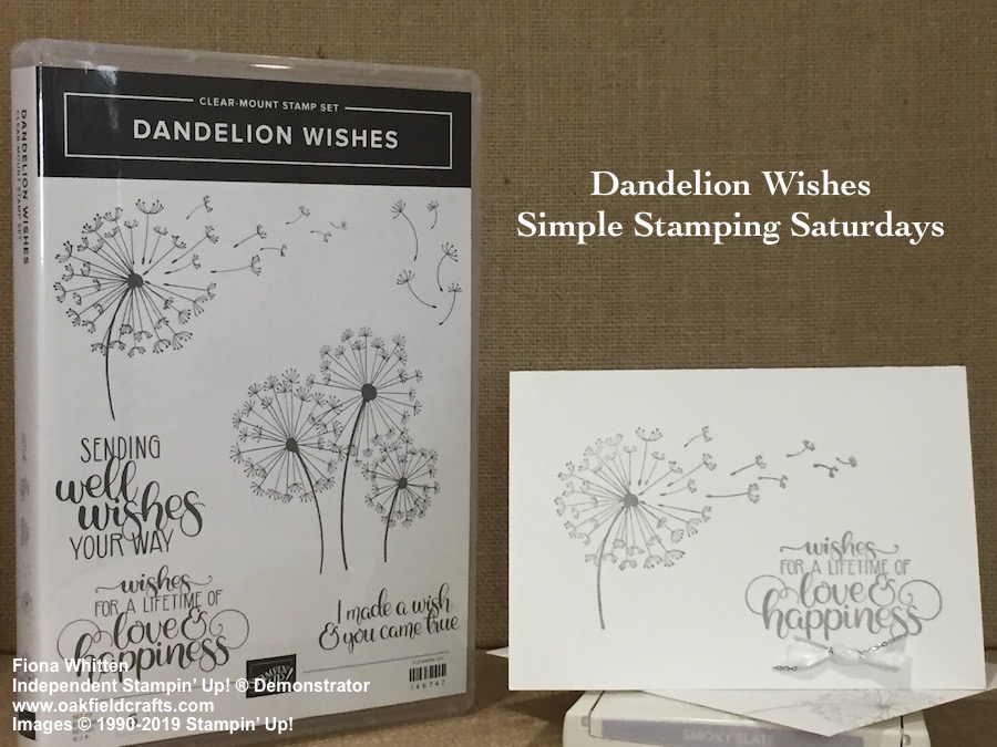 Simple Stamping Saturdays No.8 - dandelion wishes wedding card