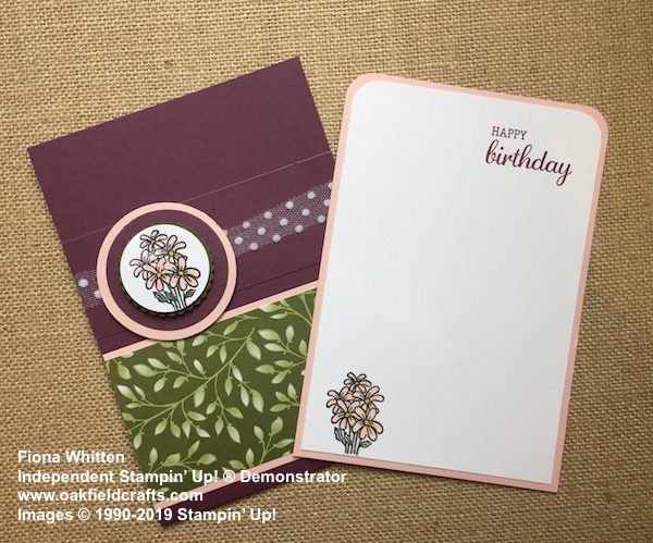 Pocket card using Vibrant Vases stamp set