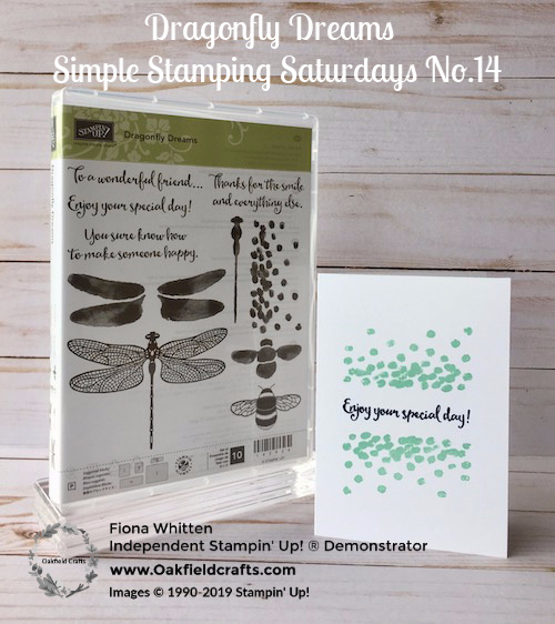Simple Stamping Saturdays No.14 - Dragonfly Dreams