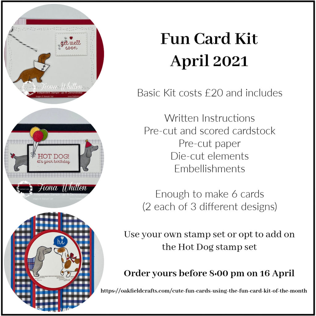 Fun Card Kit of the Month featuring the Hot Dog stamp set from Stampin' Up!