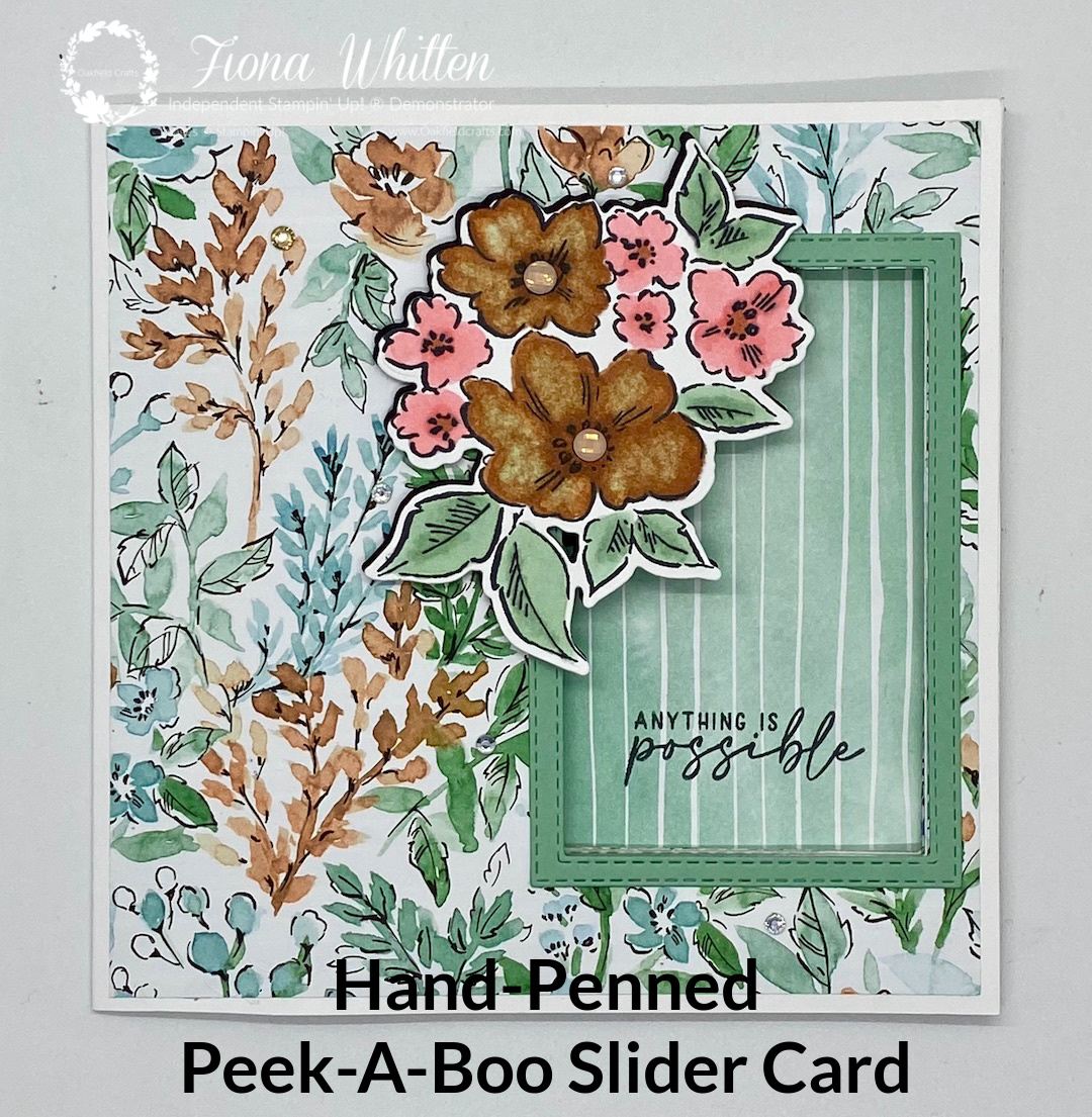 Peek-A-Boo Slider Card using the Hand-Penned Suite