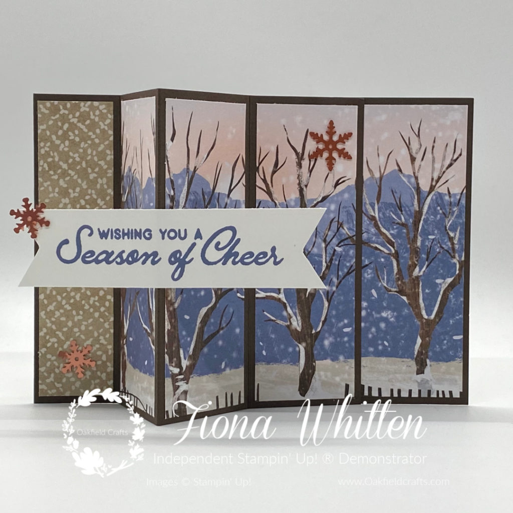 One Horse Open Sleigh panelled book fold card